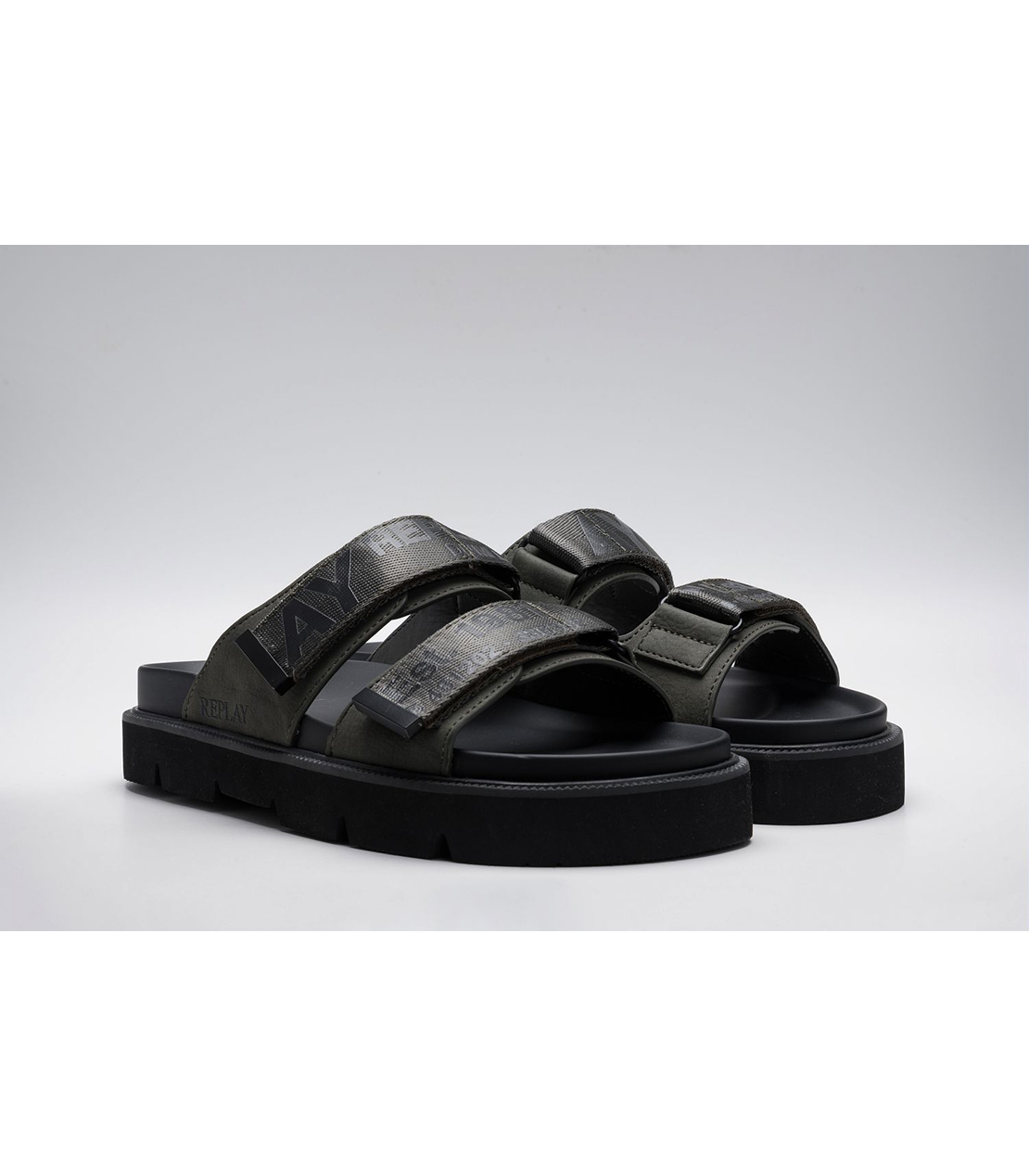 ロゴバンドフラットソールサンダル 詳細画像 ダークグレー 3